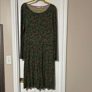 Boden Amelie long sleeve dress midi Size 14